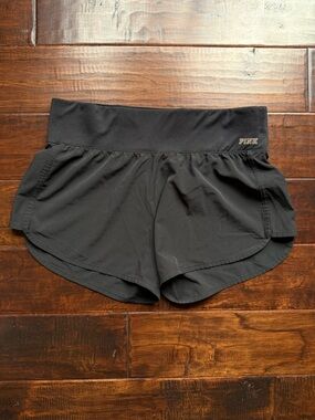 PINK Victoria's Secret Black Ultimate Running Shorts